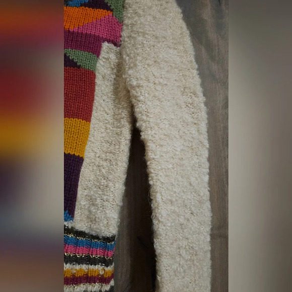 H&M Wool/mohair cardigan sweater with colorful patchwork.Circa 2009. Size 2 NWT - Picture 7 of 11
